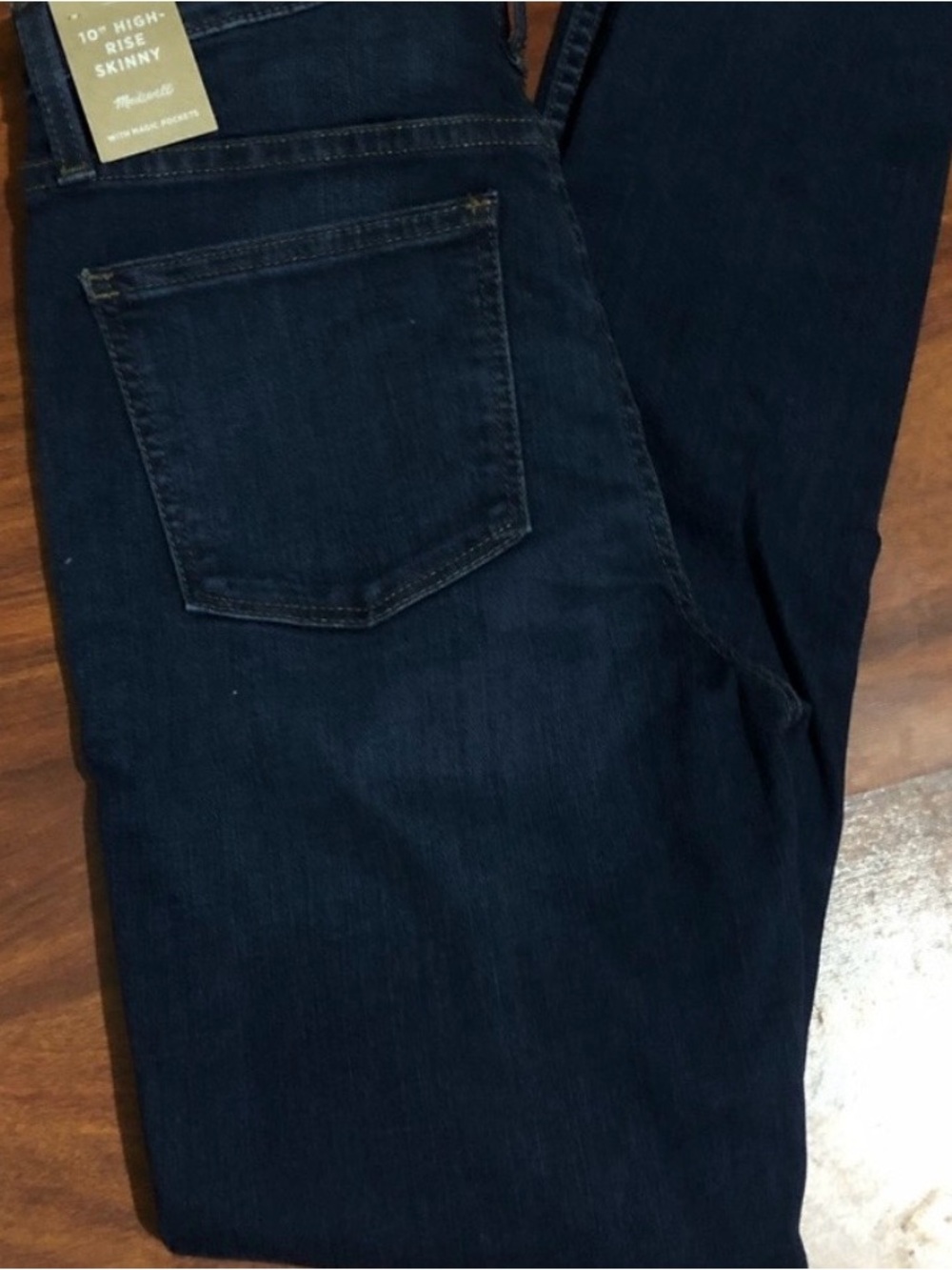 Madewell Women's Dark Blue High-Rise Skinny Jeans
